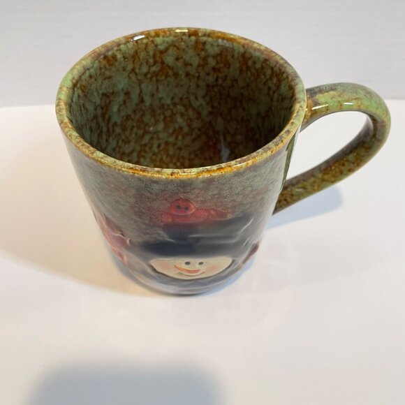 Burton and Burton Ceramic Mug with Snowman & Cardinals Design 12 Oz Green & Mult - Picture 4 of 9